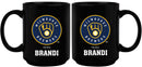 15oz Black Personalized Ceramic Mug | Milwaukee Brewers CurrentProduct, Drinkware_category_All, Engraved, MBR, Milwaukee Brewers, MLB, Personalized_Personalized 194207502273 $21.86