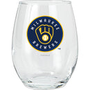 15oz Stemless Glass Tumbler | Milwaukee Brewers