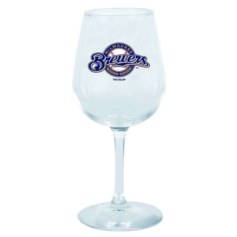 12.75oz Stem Dec Wine Glass Brewers Holiday_category_All, MBR, Milwaukee Brewers, MLB, OldProduct 888966057067 $12