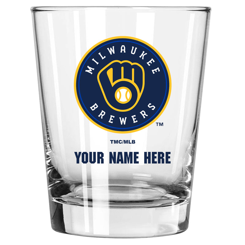 15oz Personalized Stemless Glass | Milwaukee Brewers