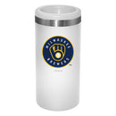 12oz White Slim Can Holder | Milwaukee Brewers