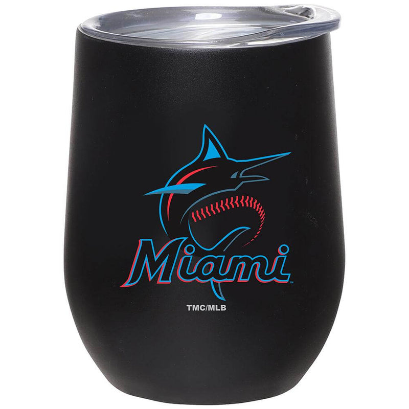 12oz Matte Stainless Steel Stemless Tumbler | Miami Marlins CurrentProduct, Drinkware_category_All, Miami Marlins, MLB, MMA 194207377130 $32.99