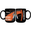 15oz Black Carbon Fiber Mug | MARLINS MLB, MMA, OldProduct 687746360683 $13