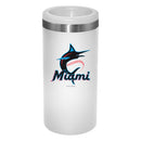12oz White Slim Can Holder | Miami Marlins
