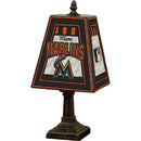 14 Inch Art Glass Table Lamp | Miami Marlins CurrentProduct, Home & Office_category_All, Home & Office_category_Lighting, MLB, MMA 687746273709 $98.99