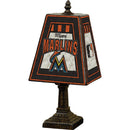 14 Inch Art Glass Table Lamp | Miami Marlins CurrentProduct, Home & Office_category_All, Home & Office_category_Lighting, MLB, MMA 687746273709 $98.99