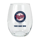 15oz Personalized Stemless Glass | Minnesota Twins