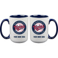 15oz Inner Color Personalized Ceramic Mug | Minnesota Twins 2790PER, CurrentProduct, Drinkware_category_All, Minnesota Twins, MLB, MTW, Personalized_Personalized  $27.99