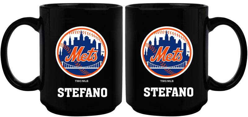 15oz Black Personalized Ceramic Mug | New York Mets CurrentProduct, Drinkware_category_All, Engraved, MLB, New York Mets, NYM, Personalized_Personalized 194207502303 $21.86