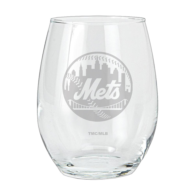 15oz Etched Stemless Tumbler | New York Mets CurrentProduct, Drinkware_category_All, MLB, New York Mets, NYM 194207265673 $12.49