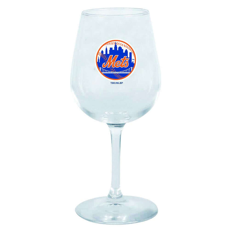 12.75oz Stem Dec Wine Glass | New York Mets Holiday_category_All, MLB, New York Mets, NYM, OldProduct 888966057098 $12