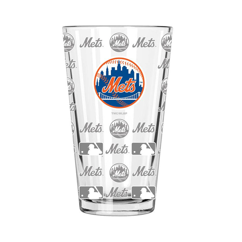 Sandblasted Pint  METS
CurrentProduct, Drinkware_category_All, MLB, New York Mets, NYM
The Memory Company