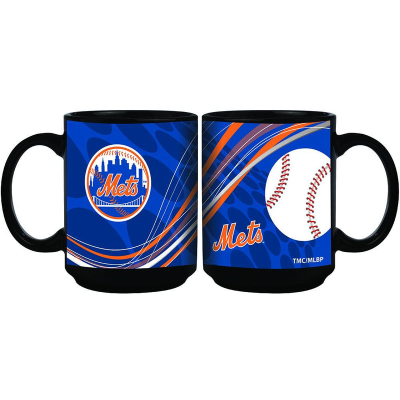 15oz Dynamic Style Black Mug | New York Mets CurrentProduct, Drinkware_category_All, MLB, New York Mets, NYM 888966972933 $15.49