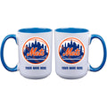 15oz Inner Color Personalized Ceramic Mug | New York Mets 2790PER, CurrentProduct, Drinkware_category_All, MLB, New York Mets, NYM, Personalized_Personalized  $27.99