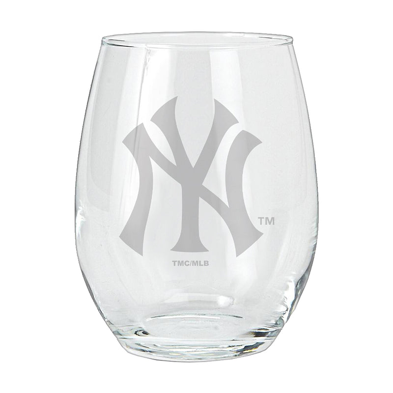 15oz Etched Stemless Tumbler | New York Yankees CurrentProduct, Drinkware_category_All, MLB, New York Yankees, NYY 194207265680 $12.49