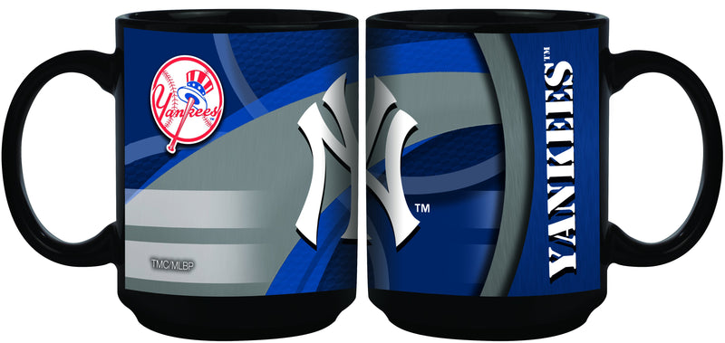 15oz Black Carbon Fiber Mug | New York Yankees MLB, New York Yankees, NYY, OldProduct 687746360942 $13