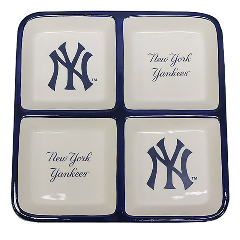 4 Section Square Tray | New York Yankees