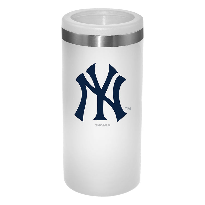 12oz White Slim Can Holder | New York Yankees