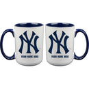 15oz Inner Color Personalized Ceramic Mug | New York Yankees 2790PER, CurrentProduct, Drinkware_category_All, MLB, New York Yankees, NYY, Personalized_Personalized  $27.99