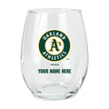 15oz Personalized Stemless Glass | Oakland Athletics