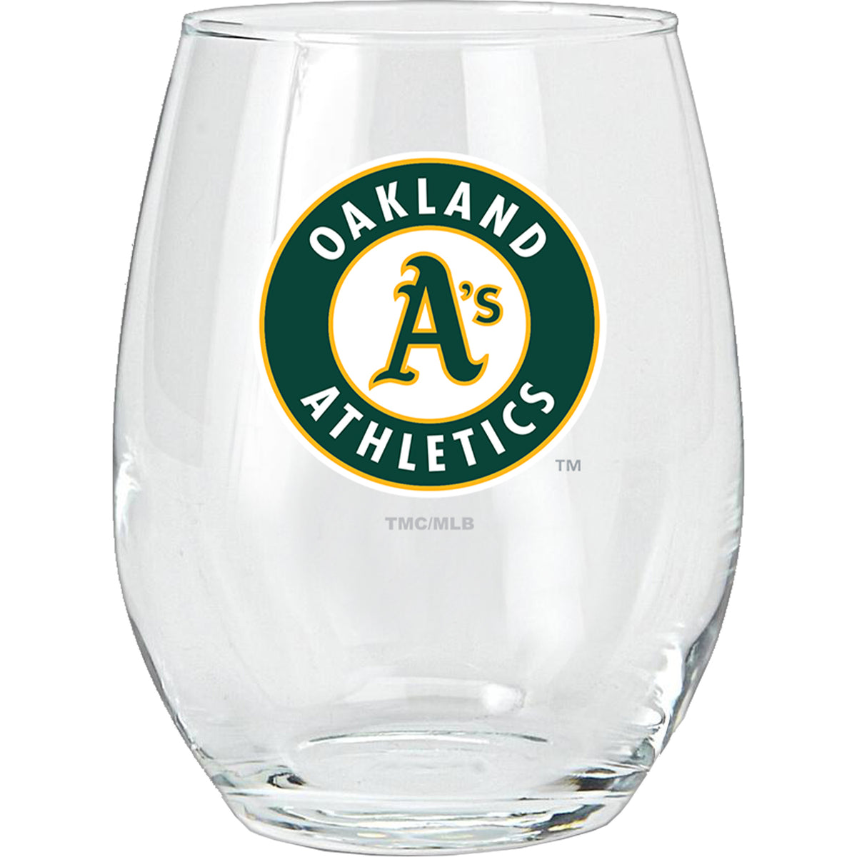 15oz Stemless Glass Tumbler | Oakland Athletics