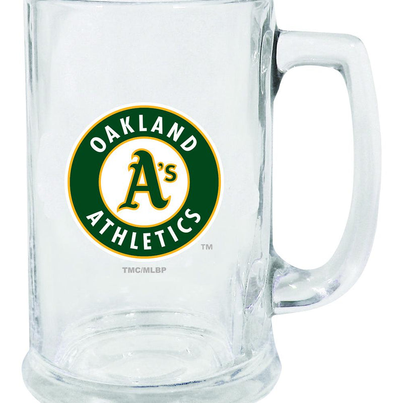15oz Decal Glass Stein | Oakland Athletics MLB, Oakland Athletics, OAT, OldProduct 888966785076 $13