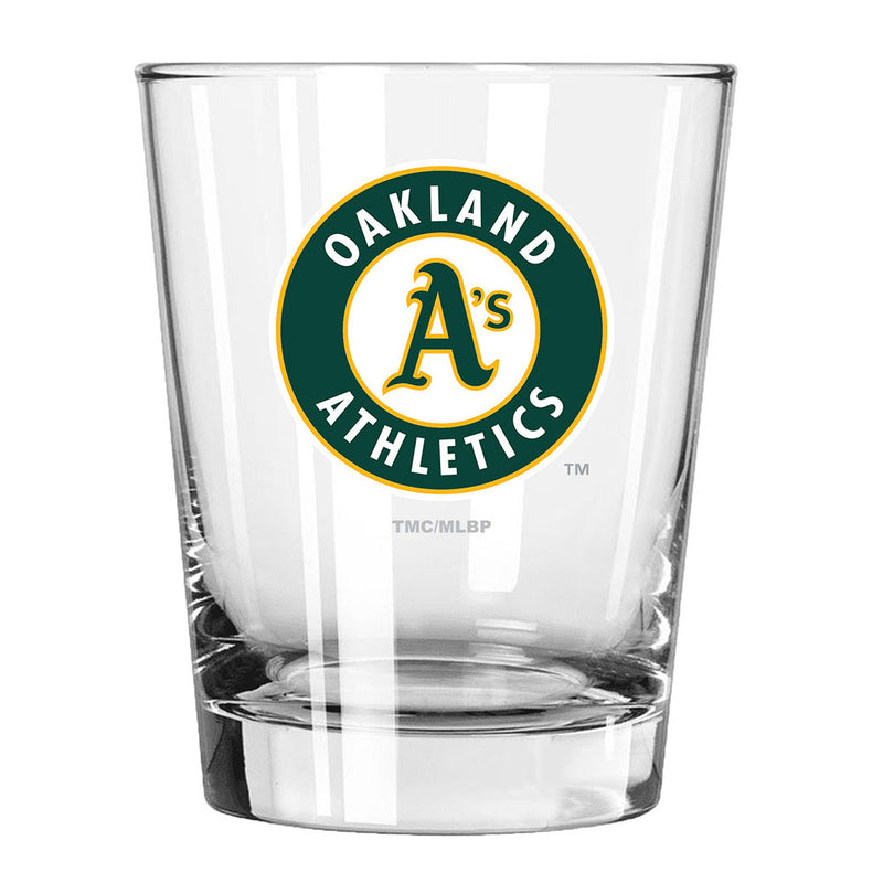 15oz Glass Tumbler | Oakland Athletics CurrentProduct, Drinkware_category_All, MLB, Oakland Athletics, OAT 888966937918 $11