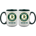 15oz Inner Color Personalized Ceramic Mug | Oakland Athletics 2790PER, CurrentProduct, Drinkware_category_All, MLB, Oakland Athletics, OAT, Personalized_Personalized  $27.99
