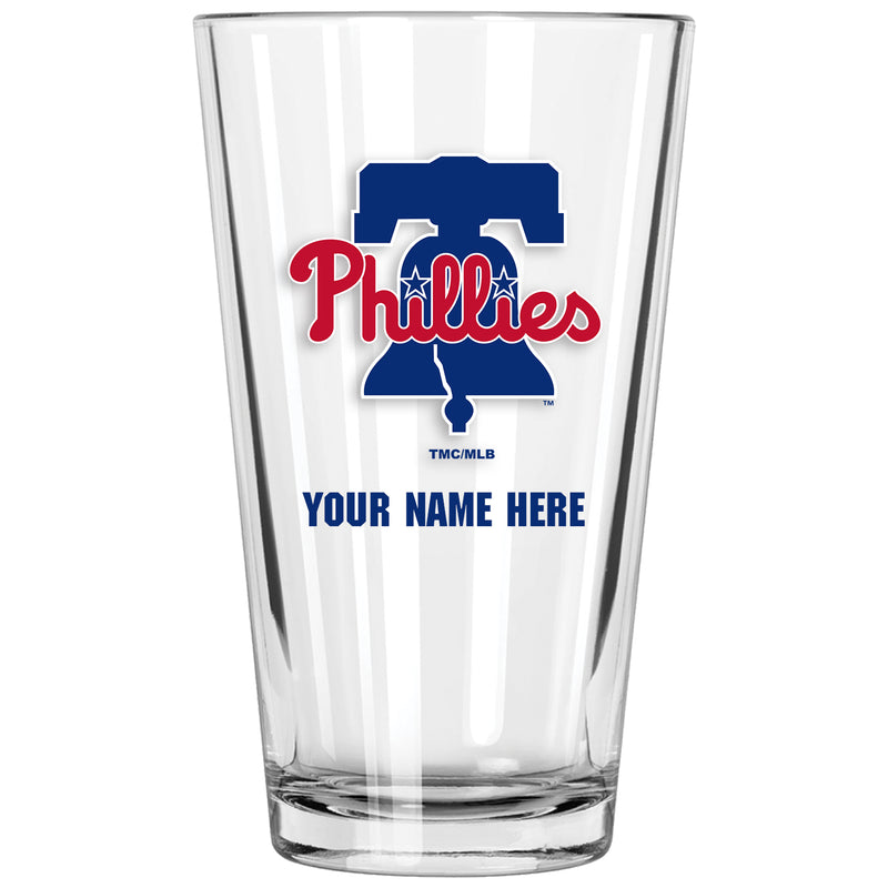 17oz Personalized Pint Glass | Philadelphia Phillies