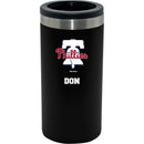 12oz Personalized Black Stainless Steel Slim Can Holder | Philadelphia Phillies