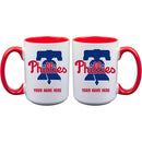 15oz Inner Color Personalized Ceramic Mug | Philadelphia Phillies 2790PER, CurrentProduct, Drinkware_category_All, MLB, Personalized_Personalized, Philadelphia Phillies, PPH  $27.99