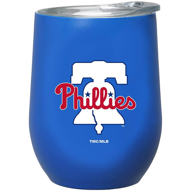 12oz Matte Stainless Steel Stemless Tumbler | Phillies CurrentProduct, Drinkware_category_All, MLB, Philadelphia Phillies, PPH 194207377185 $32.99