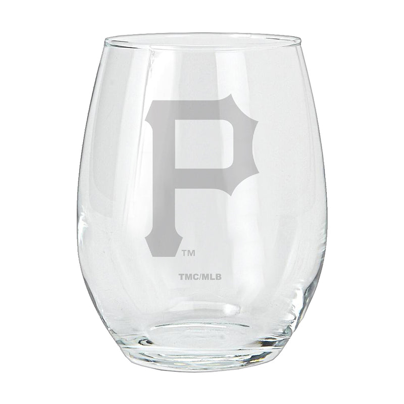 15oz Etched Stemless Tumbler | Pittsburgh Pirates CurrentProduct, Drinkware_category_All, MLB, Pittsburgh Pirates, PPI 194207265710 $12.49