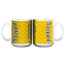 15oz Chevron Design White Mug | Pittsburgh Pirates MLB, OldProduct, Pittsburgh Pirates, PPI 687746119649 $12