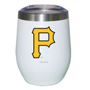 12oz White Stainless Steel Stemless Tumbler | Pittsburgh Pirates CurrentProduct, Drinkware_category_All, MLB, Pittsburgh Pirates, PPI 194207625163 $27.49