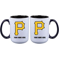 15oz Inner Color Personalized Ceramic Mug | Pittsburgh Pirates 2790PER, CurrentProduct, Drinkware_category_All, MLB, Personalized_Personalized, Pittsburgh Pirates, PPI  $27.99