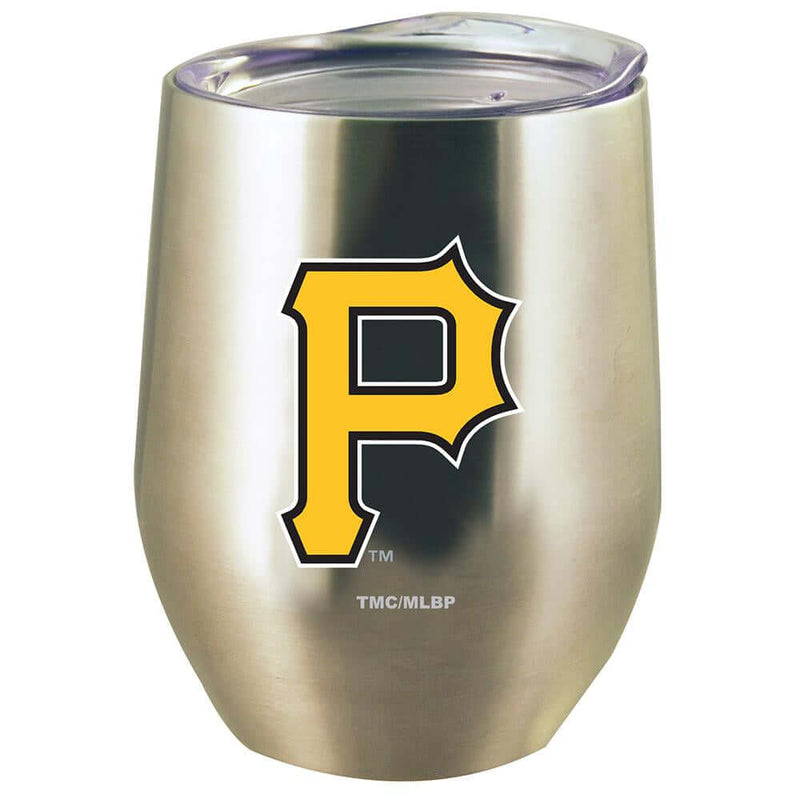12oz Stainless Steel Stemless Tumbler w/Lid | Pittsburgh Pirates CurrentProduct, Drinkware_category_All, MLB, Pittsburgh Pirates, PPI 888966599611 $21.99