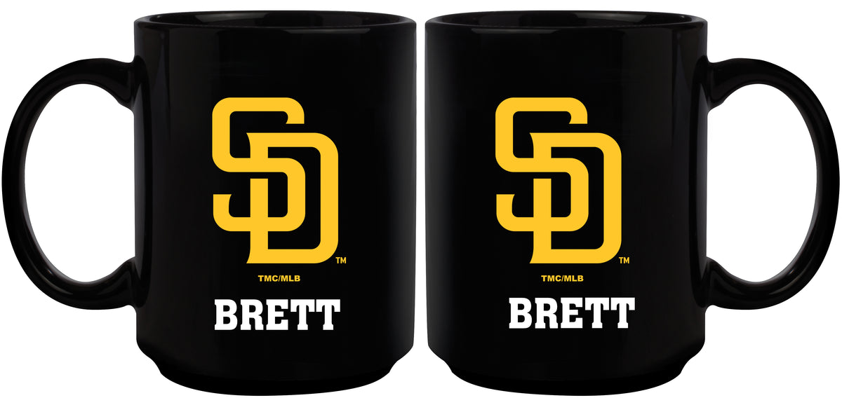 15oz. Black Personalized Ceramic Mug  - San Diego Padres
CurrentProduct, Drinkware_category_All, Engraved, MLB, Personalized_Personalized, San Diego Padres, SDP
The Memory Company
