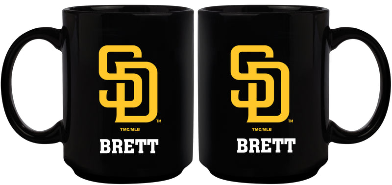 15oz. Black Personalized Ceramic Mug  - San Diego Padres
CurrentProduct, Drinkware_category_All, Engraved, MLB, Personalized_Personalized, San Diego Padres, SDP
The Memory Company