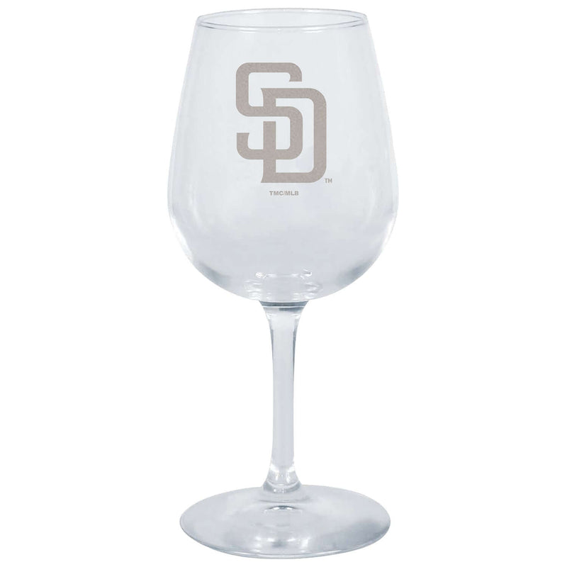12.75oz Stemmed Wine Glass | San Diego Padres CurrentProduct, Drinkware_category_All, MLB, San Diego Padres, SDP 194207629581 $13.99