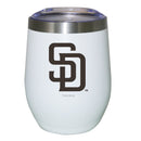 12oz White Stainless Steel Stemless Tumbler | San Diego Padres CurrentProduct, Drinkware_category_All, MLB, San Diego Padres, SDP 194207625170 $27.49