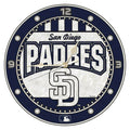 12 Inch Art Glass Clock | San Diego Padres CurrentProduct, Home & Office_category_All, MLB, San Diego Padres, SDP 687746446240 $38.49