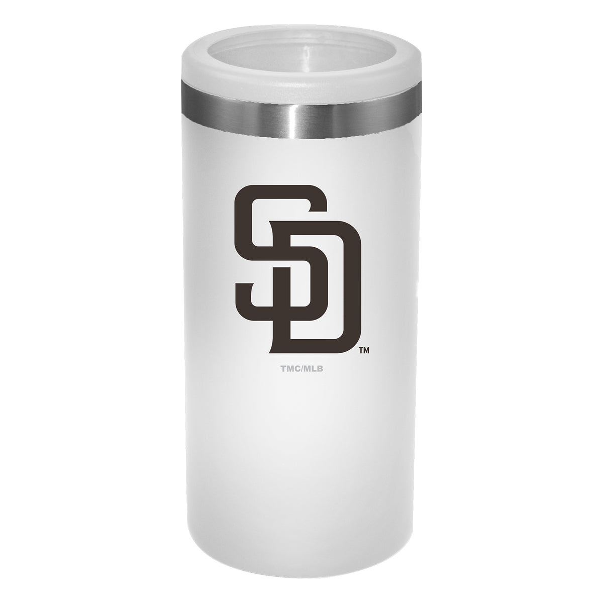 12oz White Slim Can Holder | San Diego Padres