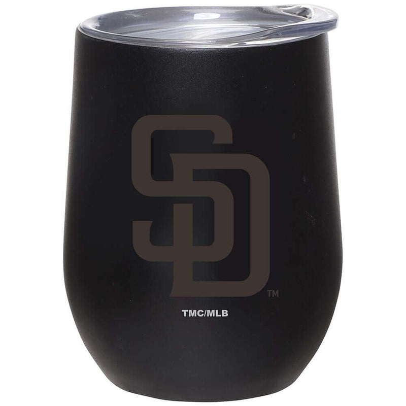 12oz Matte Stainless Steel Stemless Tumbler | Padres CurrentProduct, Drinkware_category_All, MLB, San Diego Padres, SDP 194207377208 $32.99