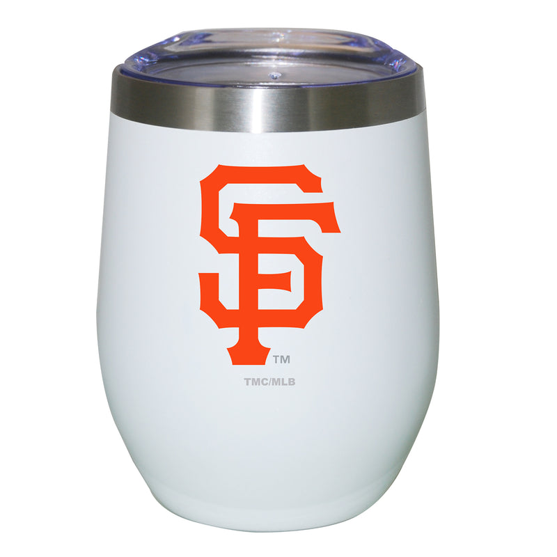 12oz White Stainless Steel Stemless Tumbler | San Francisco Giants CurrentProduct, Drinkware_category_All, MLB, San Francisco Giants, SFG 194207625187 $27.49