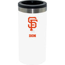 12oz Personalized White Stainless Steel Slim Can Holder | San Francisco Giants