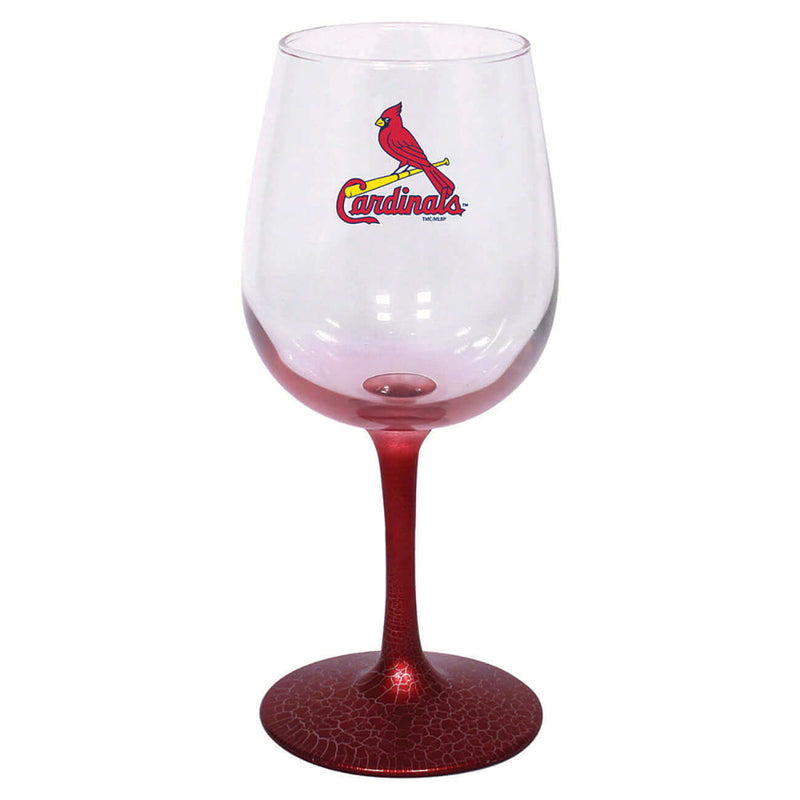 12.75oz Crackle Wine Glass | St Louis Cardinals Holiday_category_All, MLB, OldProduct, SLC, St Louis Cardinals 888966705135 $14