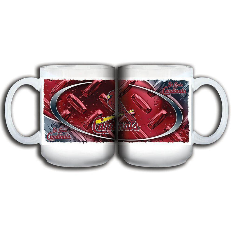 11oz White Diamond Plate Mug | St. Louis Cardinals MLB, OldProduct, SLC, St Louis Cardinals 687746137537 $10