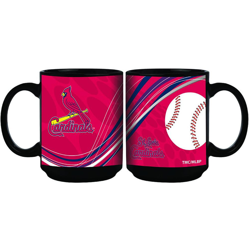 15oz Dynamic Style Black Mug | St. Louis Cardinals CurrentProduct, Drinkware_category_All, MLB, SLC, St Louis Cardinals 888966973008 $15.49