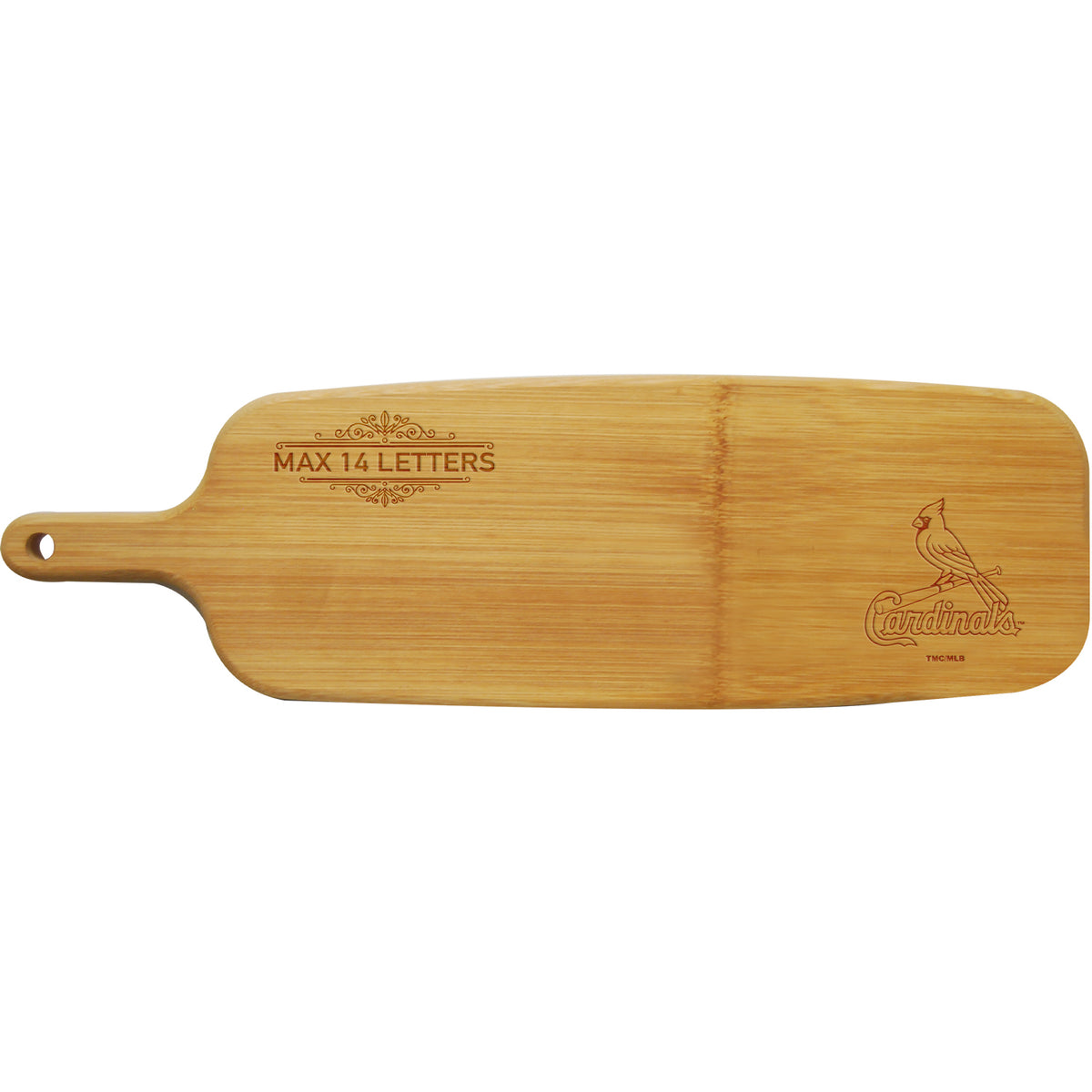 Personalized Bamboo Paddle Cutting & Serving Board | St Louis Cardinals
CurrentProduct, Home&Office_category_All, Home&Office_category_Kitchen, MLB, Personalized_Personalized, SLC, St Louis Cardinals
The Memory Company